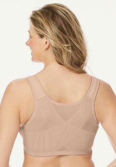 Womens Front Closure Full Coverage Wire Free Support Bra,Brown03,D,42 Womens Front Closure Full Coverage Wire Free Support Bra,Brown03,D,42
